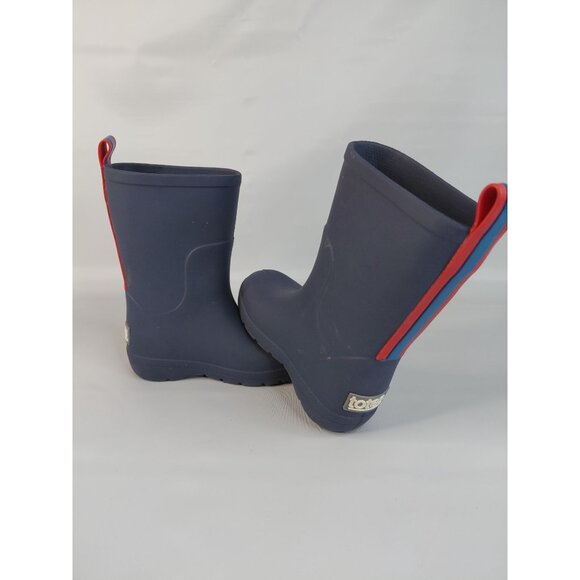 Totes Toddler Kids Navy Blue Rubber Rain Boots Size 5-6 - Picture 1 of 11